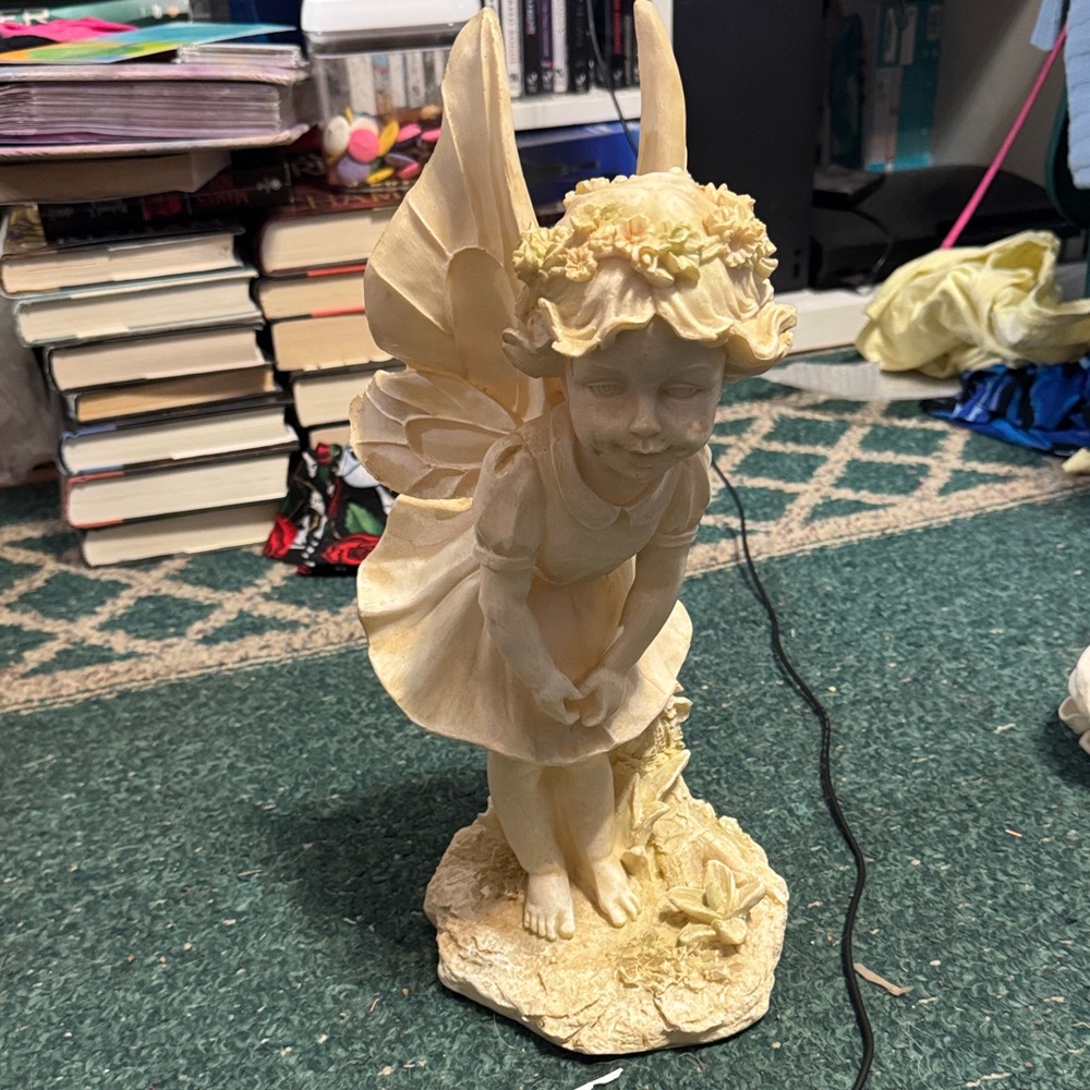 Charming Cream Fairy Statue